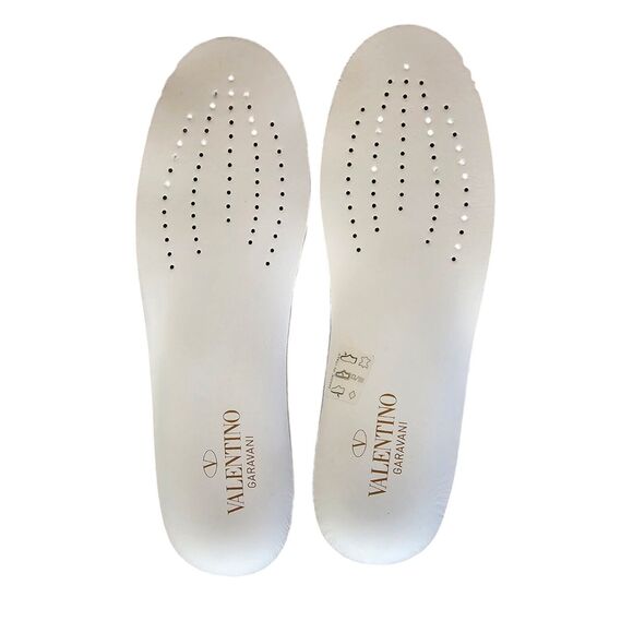 Valentino Garavani Backnet White Pink Leather V-Logo Sneakers Size 37 US 7 - Picture 9 of 9